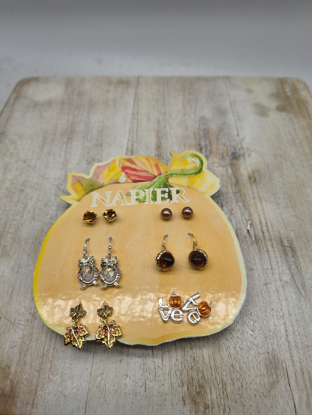 6pr. Napier Fall/Halloween Earrings